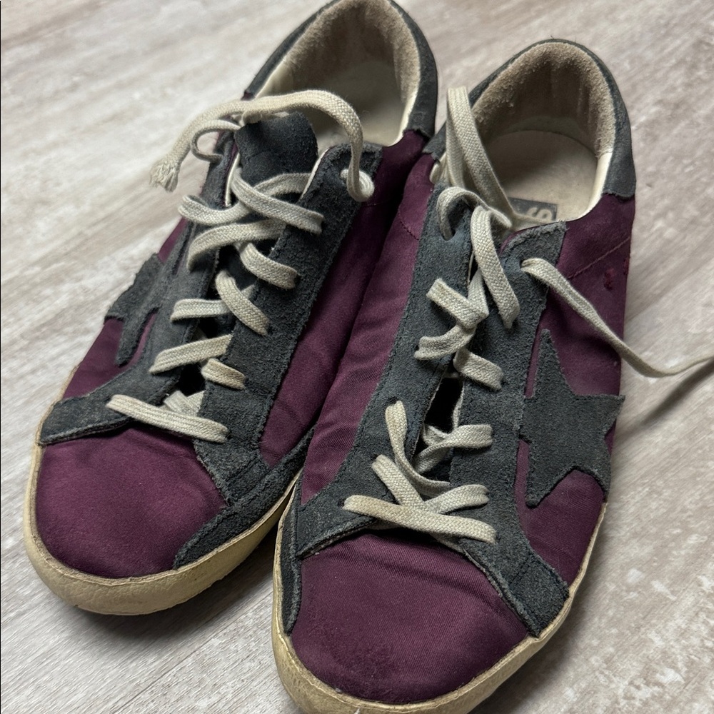 Golden Goose Purple and Gray Women's Sneakers